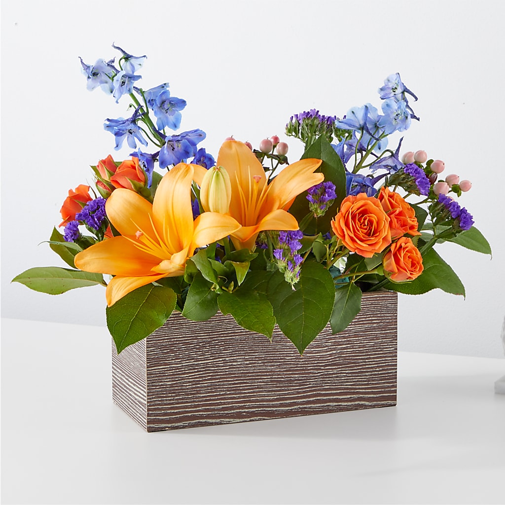 Radiant Citrus Box Bouquet – MILAM FLORAL & GREENHOUSE, Havre MT