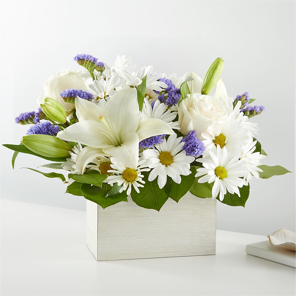 Beyond Blue Box Bouquet – MILAM FLORAL & GREENHOUSE, Havre MT