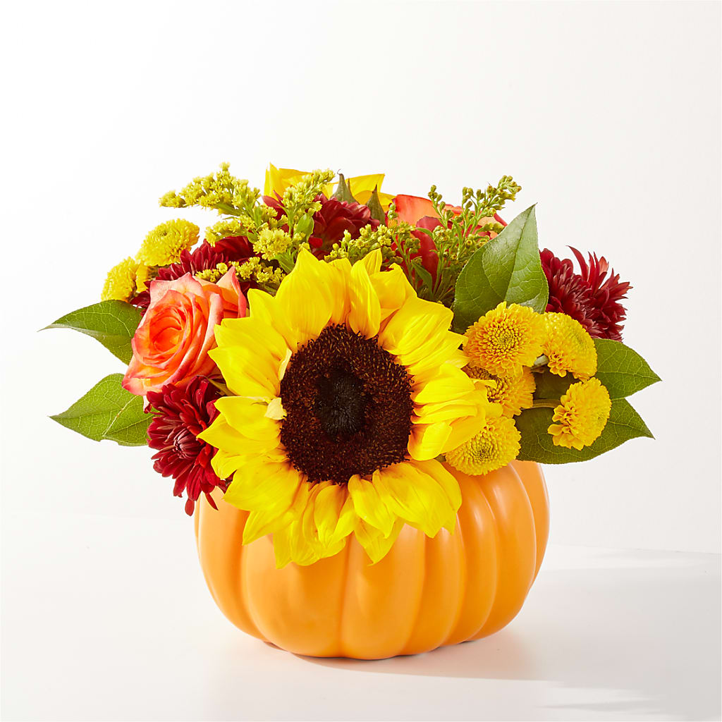 Golden Gourd Pumpkin Bouquet – MILAM FLORAL & GREENHOUSE, Havre MT