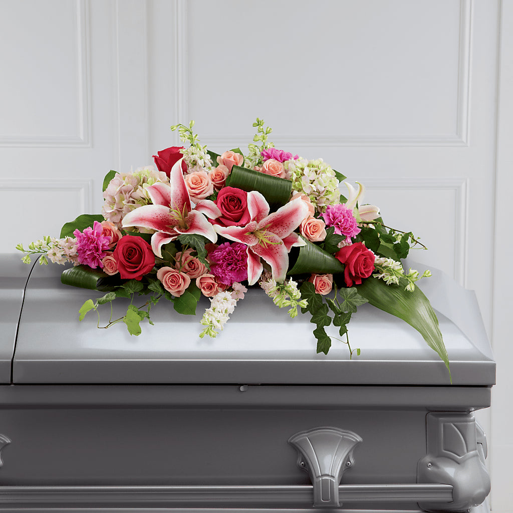 Splendid Grace Casket Spray – MILAM FLORAL & GREENHOUSE, Havre MT