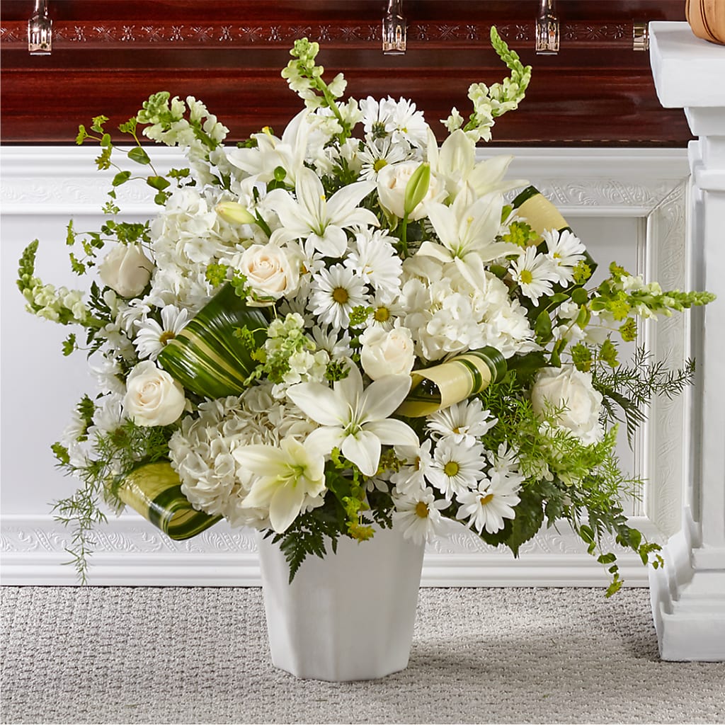 Thoughts of Tranquility Floor Basket – MILAM FLORAL & GREENHOUSE, Havre MT