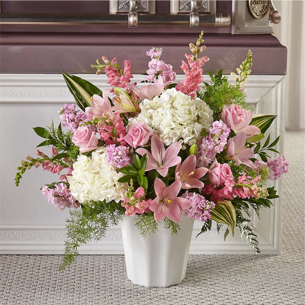 Simply Serene Floor Basket – MILAM FLORAL & GREENHOUSE, Havre MT