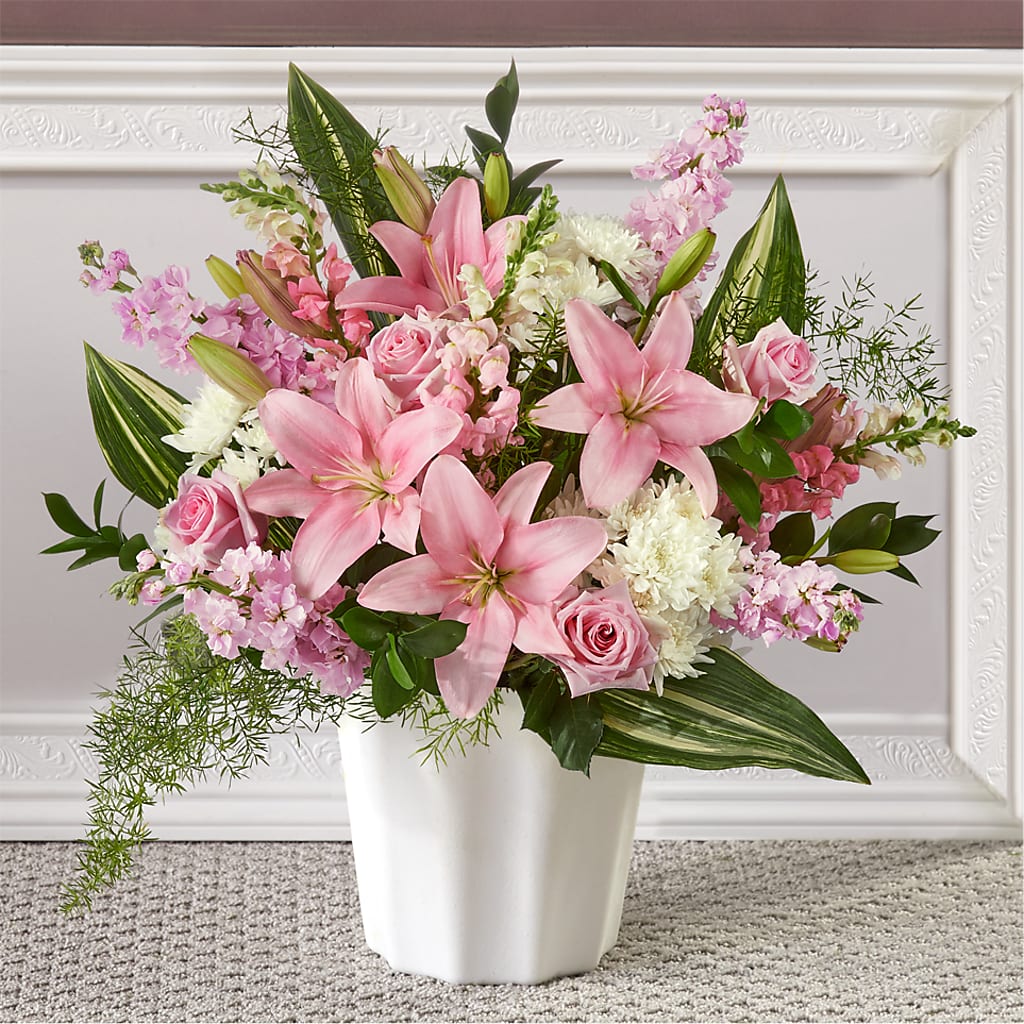 Simply Serene Floor Basket – MILAM FLORAL & GREENHOUSE, Havre MT