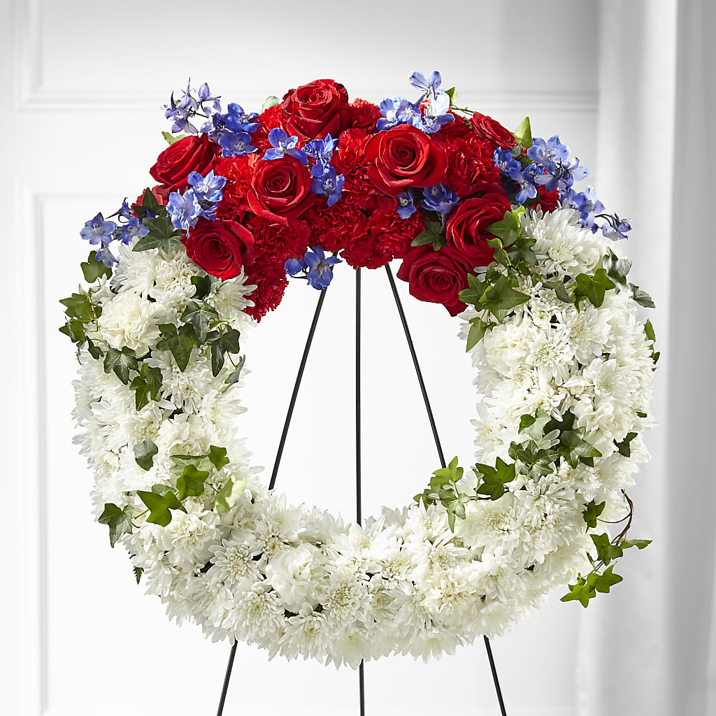 Patriotic Passion Wreath – MILAM FLORAL & GREENHOUSE, Havre MT