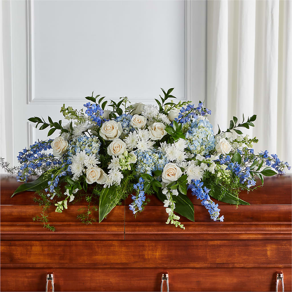 Timeless Essence Casket Spray – MILAM FLORAL & GREENHOUSE, Havre MT