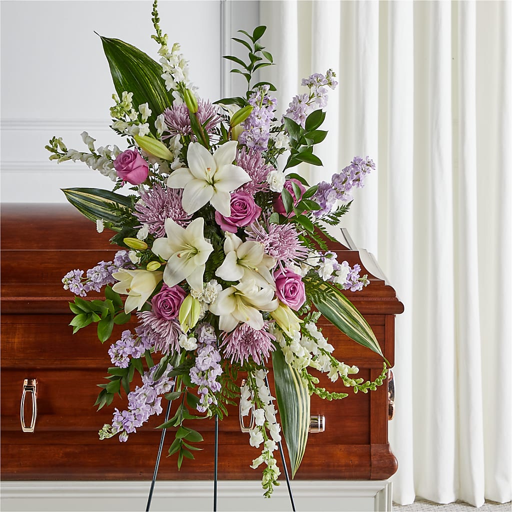 Grateful Hearts Standing Spray – MILAM FLORAL & GREENHOUSE, Havre MT