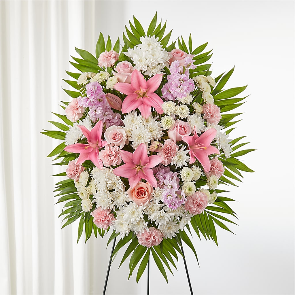 Offering Solace Standing Spray – MILAM FLORAL & GREENHOUSE, Havre MT