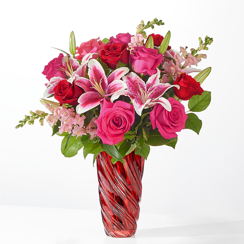 Always You Bouquet with Luxe Swirl Vase – MILAM FLORAL & GREENHOUSE, Havre MT