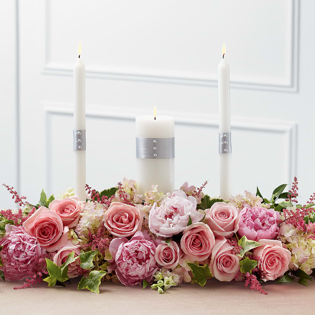 Worldwide Romance Unity Candle Arrangement – MILAM FLORAL & GREENHOUSE, Havre MT