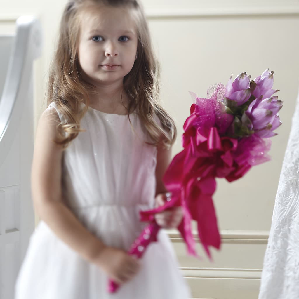 Sparkle Pink Flower Girl Bouquet – MILAM FLORAL & GREENHOUSE, Havre MT