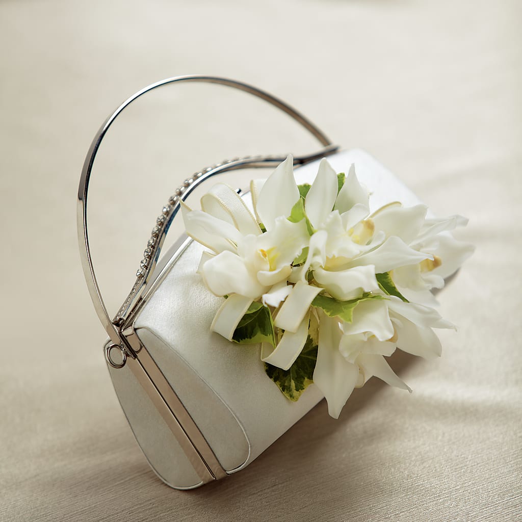 White Purse Decor – MILAM FLORAL & GREENHOUSE, Havre MT
