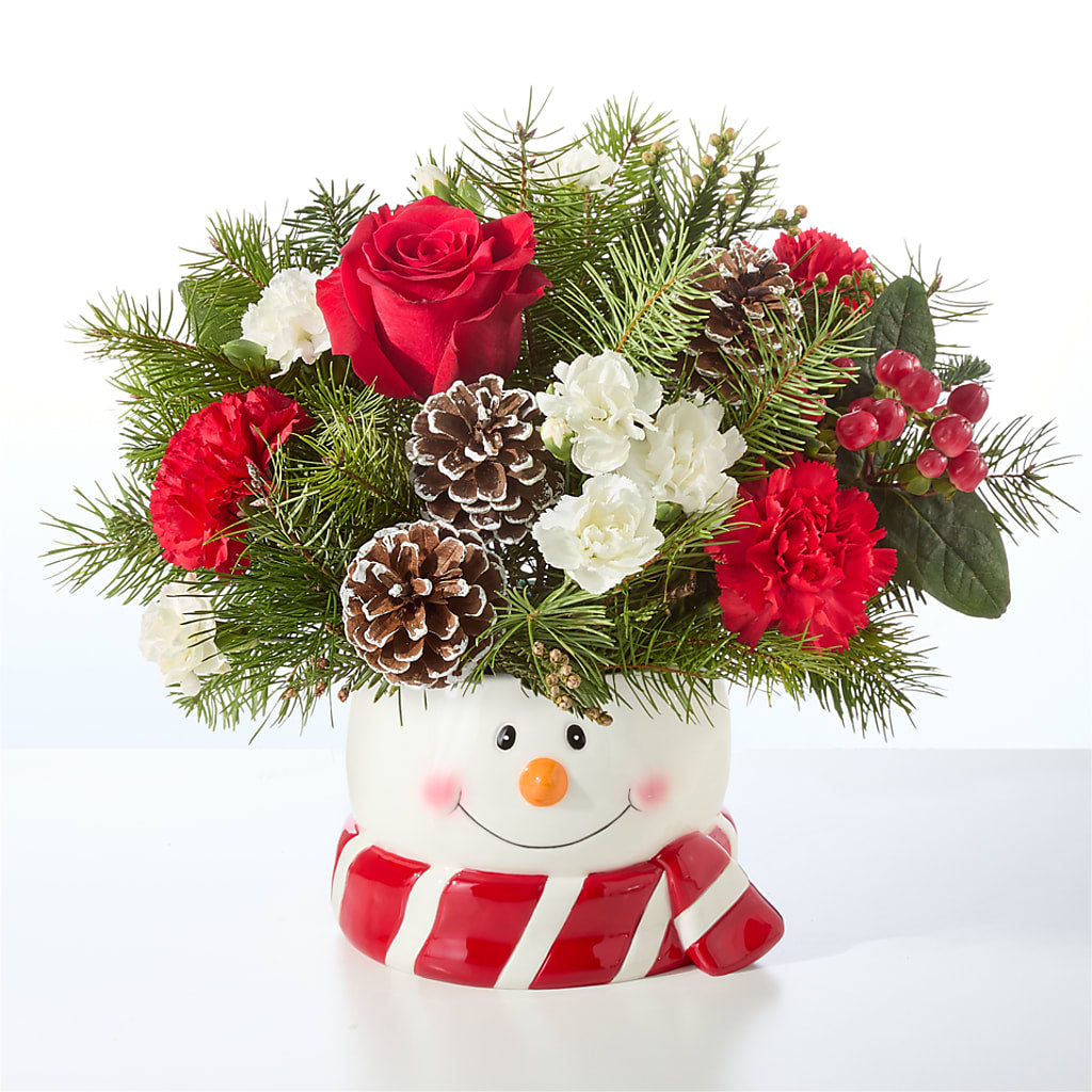 Jolly Snowman Bouquet – MILAM FLORAL & GREENHOUSE, Havre MT