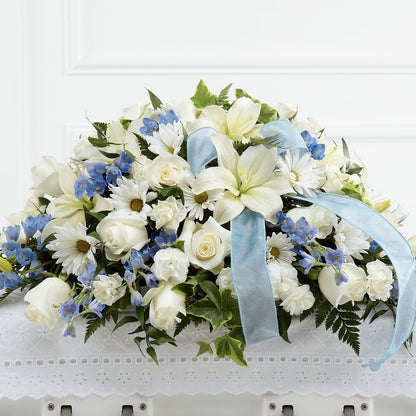 Tender Treasure Casket Spray – MILAM FLORAL & GREENHOUSE, Havre MT