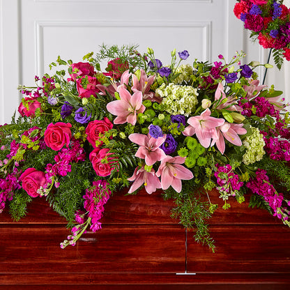 Radiant Tribute Casket Spray – MILAM FLORAL & GREENHOUSE, Havre MT