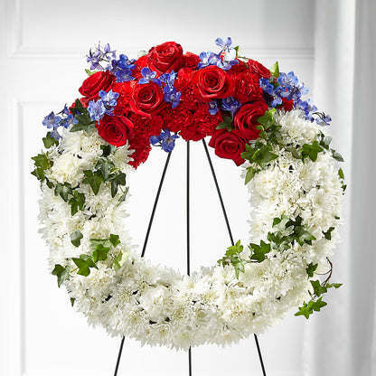 Patriotic Passion Wreath – MILAM FLORAL & GREENHOUSE, Havre MT