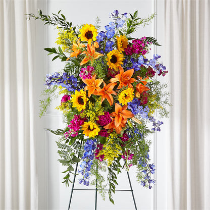 Sunlit Memories Standing Spray (Standard) – MILAM FLORAL & GREENHOUSE, Havre MT