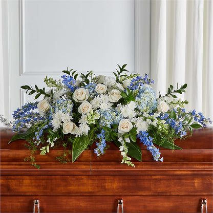 Timeless Essence Casket Spray – MILAM FLORAL & GREENHOUSE, Havre MT