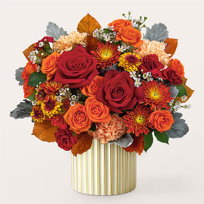 Merlot Bouquet with Ivory Vase – MILAM FLORAL & GREENHOUSE, Havre MT