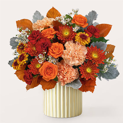 Merlot Bouquet with Ivory Vase – MILAM FLORAL & GREENHOUSE, Havre MT