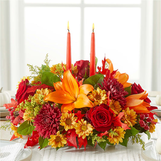 Autumn's Embrace Centerpiece – MILAM FLORAL & GREENHOUSE, Havre MT