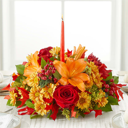 Autumn's Embrace Centerpiece – MILAM FLORAL & GREENHOUSE, Havre MT