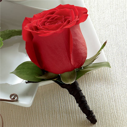 Red Rose Boutonniere – MILAM FLORAL & GREENHOUSE, Havre MT